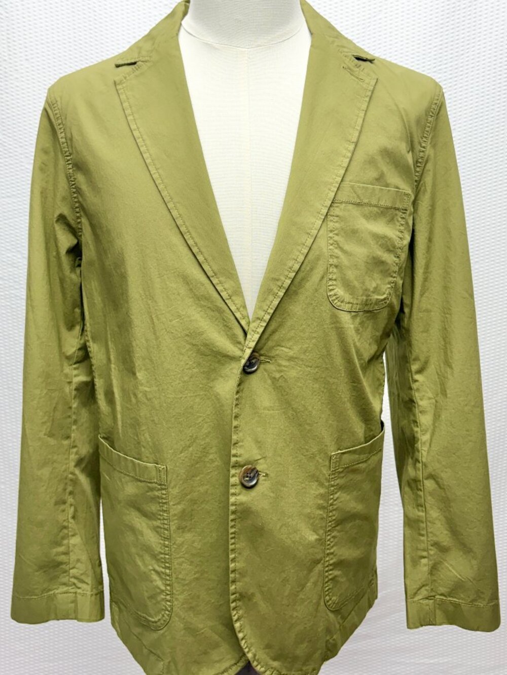 Tommy Hilfiger Poplin Blazer Mens 42 Uniform Olive Stretch Cotton NWT $229